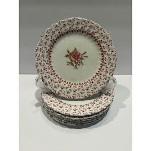 Johnson Brothers Rose Bouquet Pink - Bread & Butter Plates 6 1/4", Set of 7